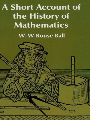 cover image of A Short Account of the History of Mathematics